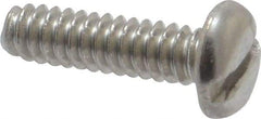 Value Collection - #6-32 UNC, 1/2" Length Under Head Slotted Drive Machine Screw - Pan Head, Grade 18-8 Stainless Steel, Uncoated, Without Washer - Industrial Tool & Supply