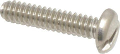 Value Collection - #6-32 UNC, 5/8" Length Under Head Slotted Drive Machine Screw - Pan Head, Grade 18-8 Stainless Steel, Uncoated, Without Washer - Industrial Tool & Supply