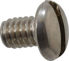 Value Collection - #8-32 UNC, 1/4" Length Under Head Slotted Drive Machine Screw - Pan Head, Grade 18-8 Stainless Steel, Uncoated, Without Washer - Industrial Tool & Supply