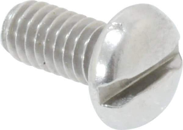 Value Collection - #8-32 UNC, 3/8" Length Under Head Slotted Drive Machine Screw - Pan Head, Grade 18-8 Stainless Steel, Uncoated, Without Washer - Industrial Tool & Supply