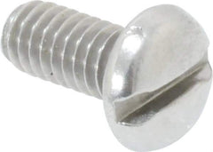 Value Collection - #8-32 UNC, 3/8" Length Under Head Slotted Drive Machine Screw - Pan Head, Grade 18-8 Stainless Steel, Uncoated, Without Washer - Industrial Tool & Supply