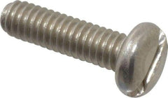 Value Collection - #8-32 UNC, 5/8" Length Under Head Slotted Drive Machine Screw - Pan Head, Grade 18-8 Stainless Steel, Uncoated, Without Washer - Industrial Tool & Supply