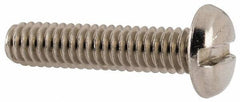 Value Collection - #8-32 UNC, 3/4" Length Under Head Slotted Drive Machine Screw - Pan Head, Grade 18-8 Stainless Steel, Uncoated, Without Washer - Industrial Tool & Supply