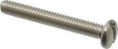 Value Collection - #8-32 UNC, 1-1/4" Length Under Head Slotted Drive Machine Screw - Pan Head, Grade 18-8 Stainless Steel, Uncoated, Without Washer - Industrial Tool & Supply