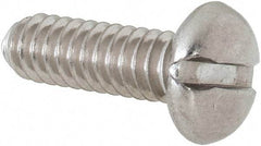 Value Collection - #10-24 UNC, 5/8" Length Under Head Slotted Drive Machine Screw - Pan Head, Grade 18-8 Stainless Steel, Uncoated, Without Washer - Industrial Tool & Supply