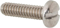Value Collection - #10-24 UNC, 3/4" Length Under Head Slotted Drive Machine Screw - Pan Head, Grade 18-8 Stainless Steel, Uncoated, Without Washer - Industrial Tool & Supply