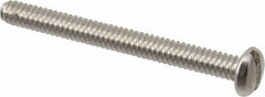 Value Collection - #10-24 UNC, 2" Length Under Head Slotted Drive Machine Screw - Pan Head, Grade 18-8 Stainless Steel, Uncoated, Without Washer - Industrial Tool & Supply