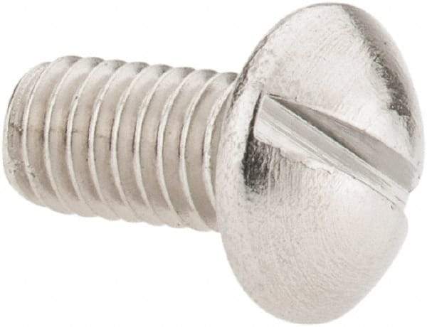 Value Collection - #10-32 UNF, 3/8" Length Under Head Slotted Drive Machine Screw - Pan Head, Grade 18-8 Stainless Steel, Uncoated, Without Washer - Industrial Tool & Supply