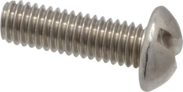 Value Collection - #10-32 UNF, 5/8" Length Under Head Slotted Drive Machine Screw - Pan Head, Grade 18-8 Stainless Steel, Uncoated, Without Washer - Industrial Tool & Supply