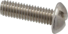 Value Collection - #10-32 UNF, 5/8" Length Under Head Slotted Drive Machine Screw - Pan Head, Grade 18-8 Stainless Steel, Uncoated, Without Washer - Industrial Tool & Supply