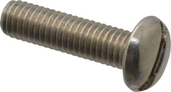 Value Collection - #10-32 UNF, 3/4" Length Under Head Slotted Drive Machine Screw - Pan Head, Grade 18-8 Stainless Steel, Uncoated, Without Washer - Industrial Tool & Supply