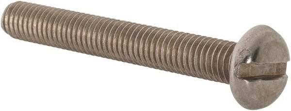 Value Collection - #10-32 UNF, 1-1/2" Length Under Head Slotted Drive Machine Screw - Pan Head, Grade 18-8 Stainless Steel, Uncoated, Without Washer - Industrial Tool & Supply