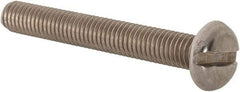 Value Collection - #10-32 UNF, 1-1/2" Length Under Head Slotted Drive Machine Screw - Pan Head, Grade 18-8 Stainless Steel, Uncoated, Without Washer - Industrial Tool & Supply