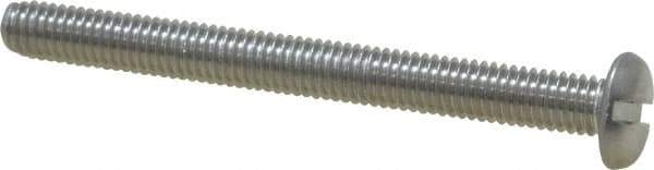 Value Collection - #10-32 UNF, 2" Length Under Head Slotted Drive Machine Screw - Pan Head, Grade 18-8 Stainless Steel, Uncoated, Without Washer - Industrial Tool & Supply