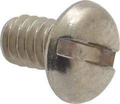 Value Collection - 1/4-20 UNC, 3/8" Length Under Head Slotted Drive Machine Screw - Pan Head, Grade 18-8 Stainless Steel, Uncoated, Without Washer - Industrial Tool & Supply