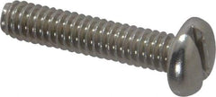 Value Collection - 1/4-20 UNC, 1-1/4" Length Under Head Slotted Drive Machine Screw - Pan Head, Grade 18-8 Stainless Steel, Uncoated, Without Washer - Industrial Tool & Supply