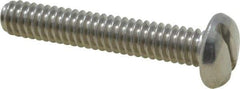 Value Collection - 1/4-20 UNC, 1-1/2" Length Under Head Slotted Drive Machine Screw - Pan Head, Grade 18-8 Stainless Steel, Uncoated, Without Washer - Industrial Tool & Supply