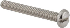 Value Collection - 1/4-20 UNC, 2" Length Under Head Slotted Drive Machine Screw - Pan Head, Grade 18-8 Stainless Steel, Uncoated, Without Washer - Industrial Tool & Supply