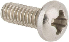 Value Collection - #2-56 UNC, 1/4" Length Under Head Phillips Drive Machine Screw - Pan Head, Grade 18-8 Stainless Steel, Uncoated, Without Washer - Industrial Tool & Supply