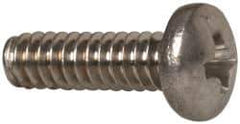 Value Collection - #4-40 UNC, 3/8" Length Under Head Phillips Drive Machine Screw - Pan Head, Grade 18-8 Stainless Steel, Uncoated, Without Washer - Industrial Tool & Supply