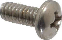 Value Collection - #8-32 UNC, 3/8" Length Under Head Phillips Drive Machine Screw - Pan Head, Grade 18-8 Stainless Steel, Uncoated, Without Washer - Industrial Tool & Supply