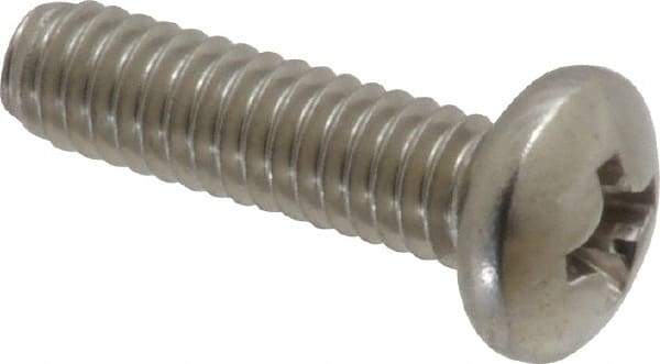 Value Collection - #8-32 UNC, 5/8" Length Under Head Phillips Drive Machine Screw - Pan Head, Grade 18-8 Stainless Steel, Uncoated, Without Washer - Industrial Tool & Supply