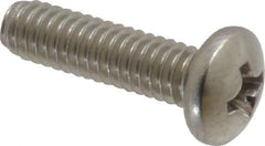 Value Collection - #8-32 UNC, 5/8" Length Under Head Phillips Drive Machine Screw - Pan Head, Grade 18-8 Stainless Steel, Uncoated, Without Washer - Industrial Tool & Supply