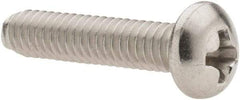 Value Collection - #8-32 UNC, 3/4" Length Under Head Phillips Drive Machine Screw - Pan Head, Grade 18-8 Stainless Steel, Uncoated, Without Washer - Industrial Tool & Supply