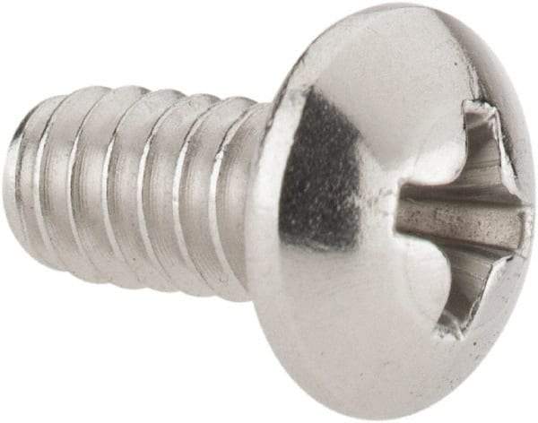 Value Collection - #10-24 UNC, 3/8" Length Under Head Phillips Drive Machine Screw - Pan Head, Grade 18-8 Stainless Steel, Uncoated, Without Washer - Industrial Tool & Supply