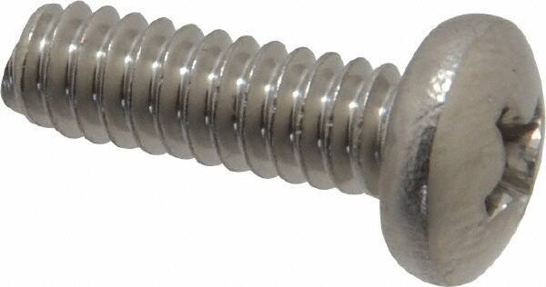 Value Collection - #10-24 UNC, 5/8" Length Under Head Phillips Drive Machine Screw - Pan Head, Grade 18-8 Stainless Steel, Uncoated, Without Washer - Industrial Tool & Supply