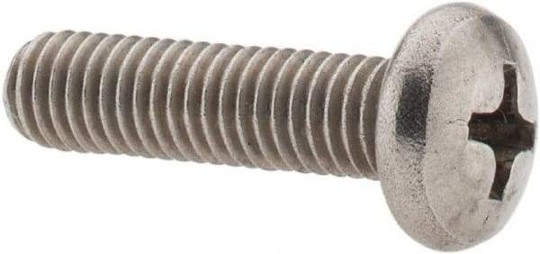 Value Collection - #10-24 UNC, 3/4" Length Under Head Phillips Drive Machine Screw - Pan Head, Grade 18-8 Stainless Steel, Uncoated, Without Washer - Industrial Tool & Supply