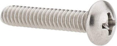 Value Collection - #10-24 UNC, 1" Length Under Head Phillips Drive Machine Screw - Pan Head, Grade 18-8 Stainless Steel, Uncoated, Without Washer - Industrial Tool & Supply