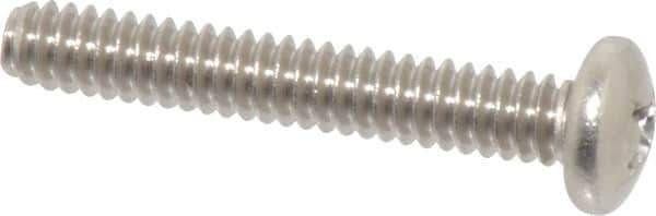 Value Collection - #10-24 UNC, 1-1/4" Length Under Head Phillips Drive Machine Screw - Pan Head, Grade 18-8 Stainless Steel, Uncoated, Without Washer - Industrial Tool & Supply