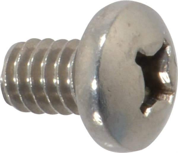 Value Collection - 1/4-20 UNC, 3/8" Length Under Head Phillips Drive Machine Screw - Pan Head, Grade 18-8 Stainless Steel, Uncoated, Without Washer - Industrial Tool & Supply