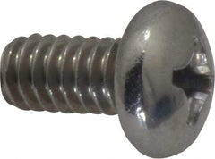 Value Collection - 1/4-20 UNC, 1/2" Length Under Head Phillips Drive Machine Screw - Pan Head, Grade 18-8 Stainless Steel, Uncoated, Without Washer - Industrial Tool & Supply
