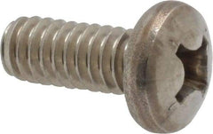 Value Collection - 1/4-20 UNC, 5/8" Length Under Head Phillips Drive Machine Screw - Pan Head, Grade 18-8 Stainless Steel, Uncoated, Without Washer - Industrial Tool & Supply