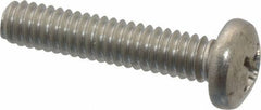 Value Collection - 1/4-20 UNC, 1-1/4" Length Under Head Phillips Drive Machine Screw - Pan Head, Grade 18-8 Stainless Steel, Uncoated, Without Washer - Industrial Tool & Supply