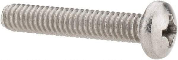 Value Collection - 1/4-20 UNC, 1-1/2" Length Under Head Phillips Drive Machine Screw - Pan Head, Grade 18-8 Stainless Steel, Uncoated, Without Washer - Industrial Tool & Supply