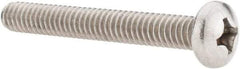 Value Collection - 1/4-20 UNC, 2" Length Under Head Phillips Drive Machine Screw - Pan Head, Grade 18-8 Stainless Steel, Uncoated, Without Washer - Industrial Tool & Supply