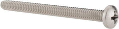 Value Collection - 1/4-20 UNC, 3" Length Under Head Phillips Drive Machine Screw - Pan Head, Grade 18-8 Stainless Steel, Uncoated, Without Washer - Industrial Tool & Supply
