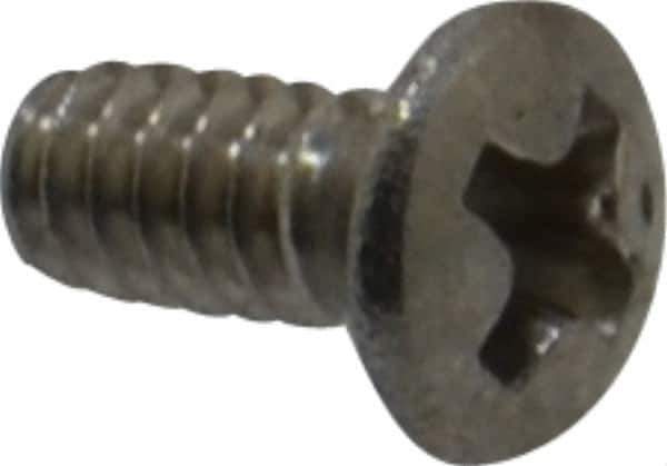 Value Collection - #4-40 UNC, 1/4" OAL Phillips Drive Machine Screw - Oval Head, Grade 18-8 Stainless Steel, Uncoated, Without Washer - Industrial Tool & Supply