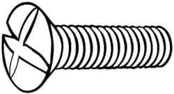 Value Collection - M5x0.80 Metric Coarse, 50mm OAL Phillips Drive Machine Screw - Oval Head, Grade 18-8 & A2 Stainless Steel, Uncoated, Without Washer - Industrial Tool & Supply