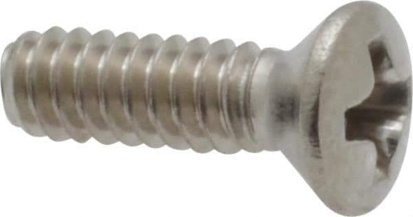 Value Collection - #4-40 UNC, 3/8" OAL Phillips Drive Machine Screw - Oval Head, Grade 18-8 Stainless Steel, Uncoated, Without Washer - Industrial Tool & Supply
