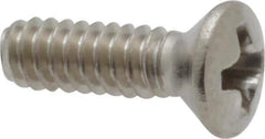 Value Collection - #4-40 UNC, 3/8" OAL Phillips Drive Machine Screw - Oval Head, Grade 18-8 Stainless Steel, Uncoated, Without Washer - Industrial Tool & Supply