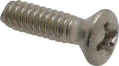Value Collection - #6-32 UNC, 1/2" OAL Phillips Drive Machine Screw - Oval Head, Grade 18-8 Stainless Steel, Uncoated, Without Washer - Industrial Tool & Supply
