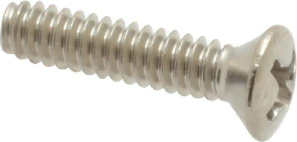 Value Collection - #6-32 UNC, 5/8" OAL Phillips Drive Machine Screw - Oval Head, Grade 18-8 Stainless Steel, Uncoated, Without Washer - Industrial Tool & Supply