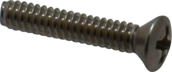 Value Collection - #6-32 UNC, 3/4" OAL Phillips Drive Machine Screw - Oval Head, Grade 18-8 Stainless Steel, Uncoated, Without Washer - Industrial Tool & Supply