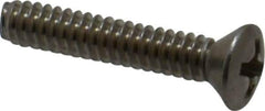 Value Collection - #6-32 UNC, 3/4" OAL Phillips Drive Machine Screw - Oval Head, Grade 18-8 Stainless Steel, Uncoated, Without Washer - Industrial Tool & Supply