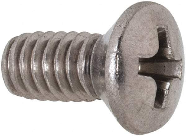 Value Collection - #8-32 UNC, 3/8" OAL Phillips Drive Machine Screw - Oval Head, Grade 18-8 Stainless Steel, Uncoated, Without Washer - Industrial Tool & Supply