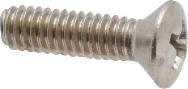 Value Collection - #8-32 UNC, 5/8" OAL Phillips Drive Machine Screw - Oval Head, Grade 18-8 Stainless Steel, Uncoated, Without Washer - Industrial Tool & Supply